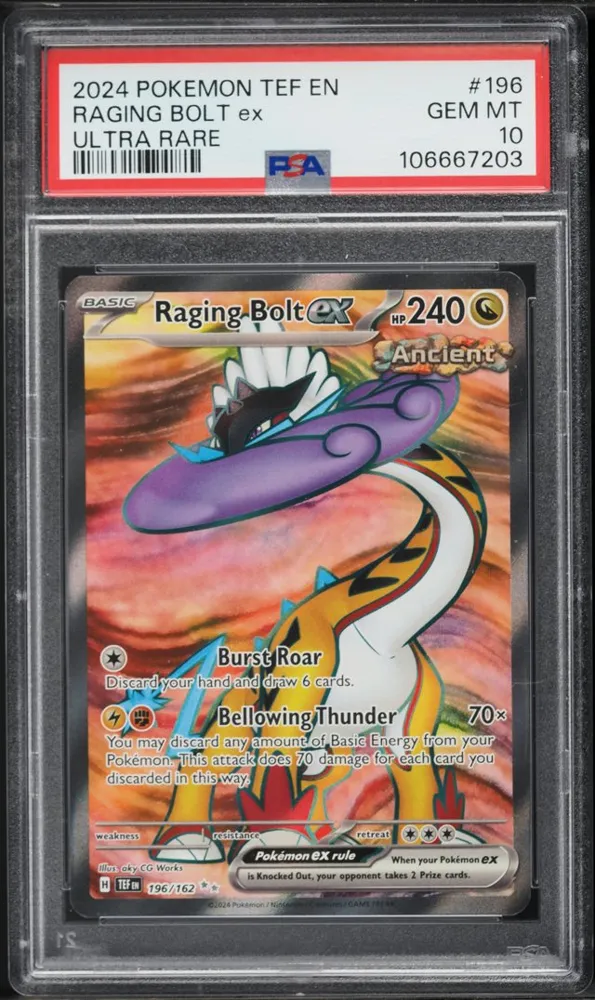 Raging Bolt ex, PSA 10 slab